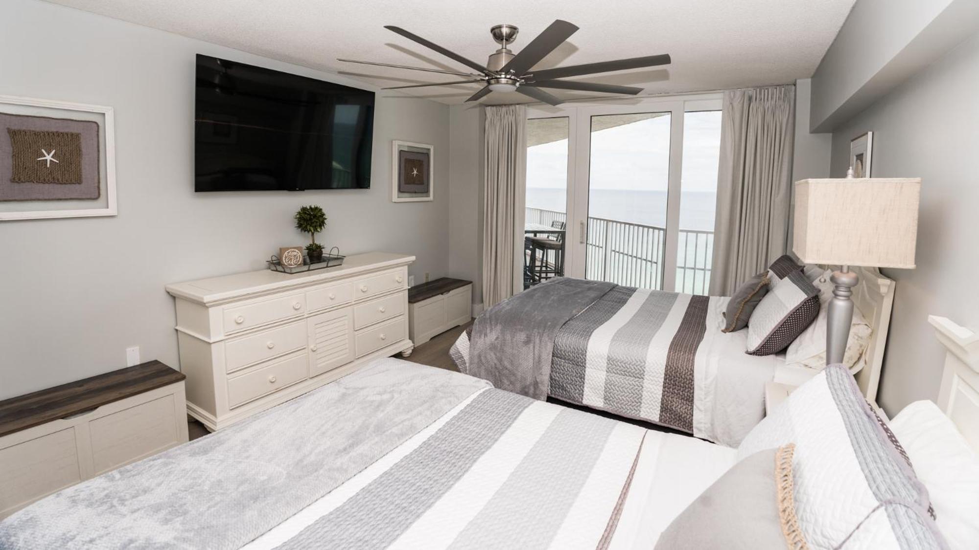 New Rental - 3Br 3Ba Corner Beachfront - 2024 Remodel - 3 Pools, Tiki Hut, Gym, Tennis Panama City Beach Dış mekan fotoğraf