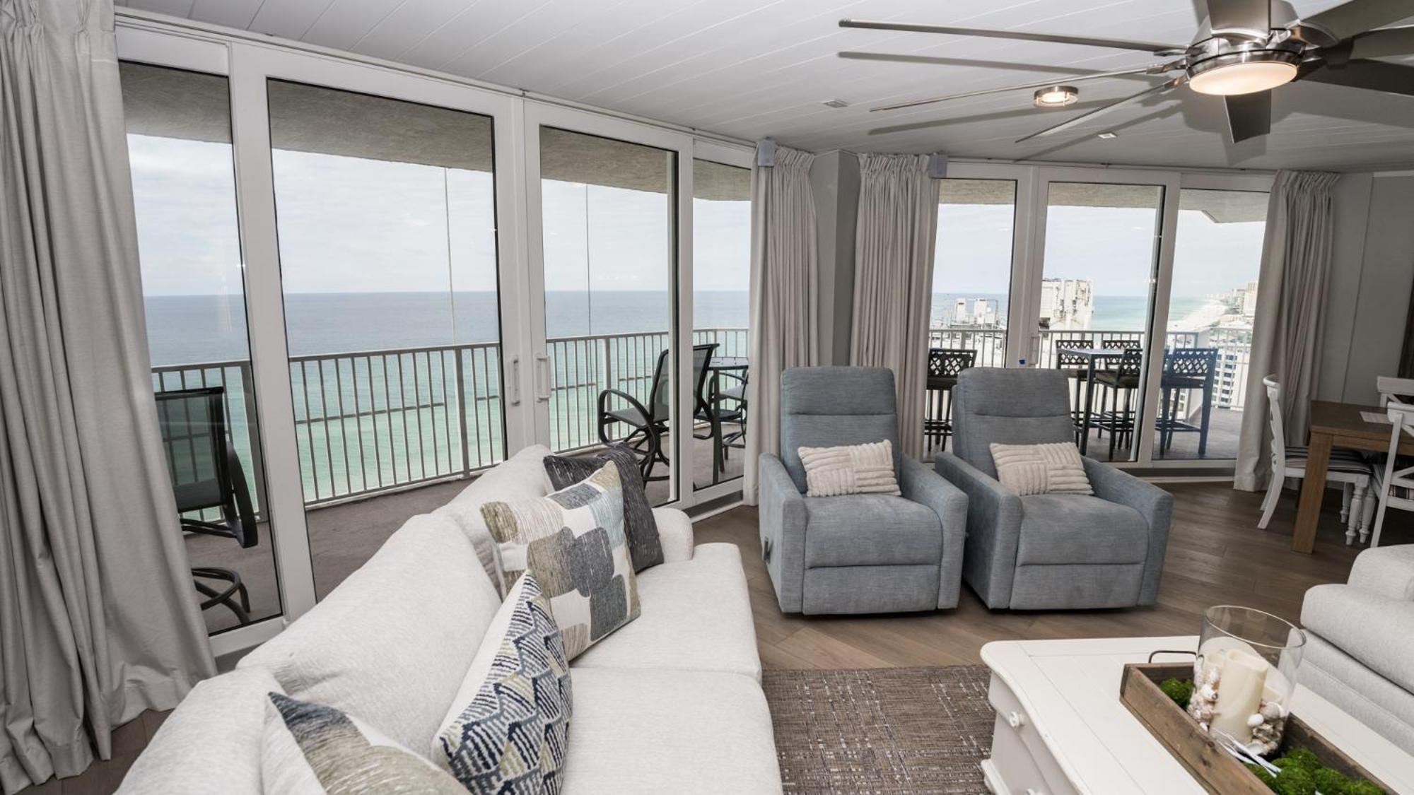 New Rental - 3Br 3Ba Corner Beachfront - 2024 Remodel - 3 Pools, Tiki Hut, Gym, Tennis Panama City Beach Dış mekan fotoğraf