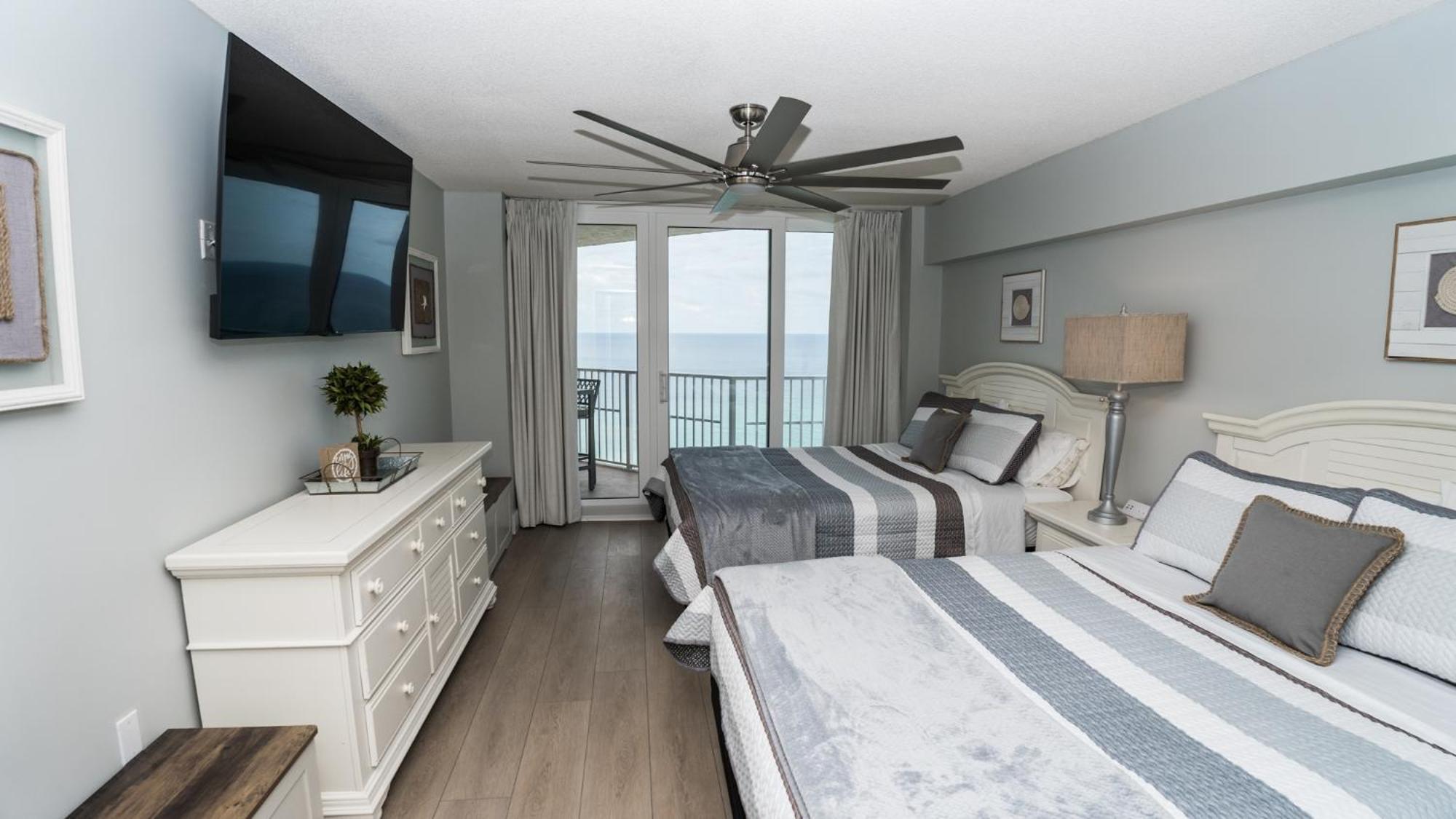 New Rental - 3Br 3Ba Corner Beachfront - 2024 Remodel - 3 Pools, Tiki Hut, Gym, Tennis Panama City Beach Dış mekan fotoğraf
