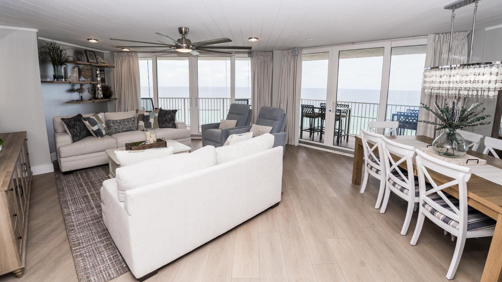 New Rental - 3Br 3Ba Corner Beachfront - 2024 Remodel - 3 Pools, Tiki Hut, Gym, Tennis Panama City Beach Dış mekan fotoğraf